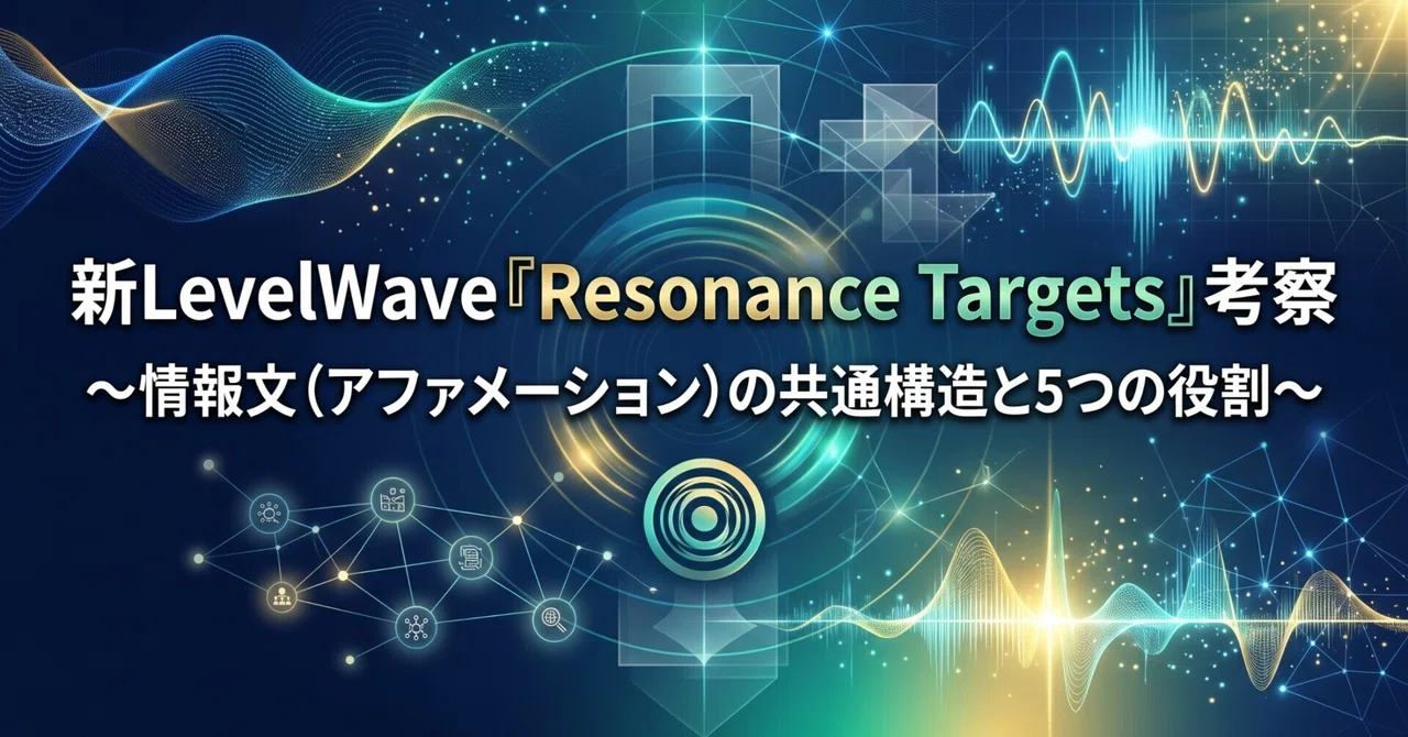 New LevelWave 'Resonance Targets' Analysis: Common Structure and 5 ...
