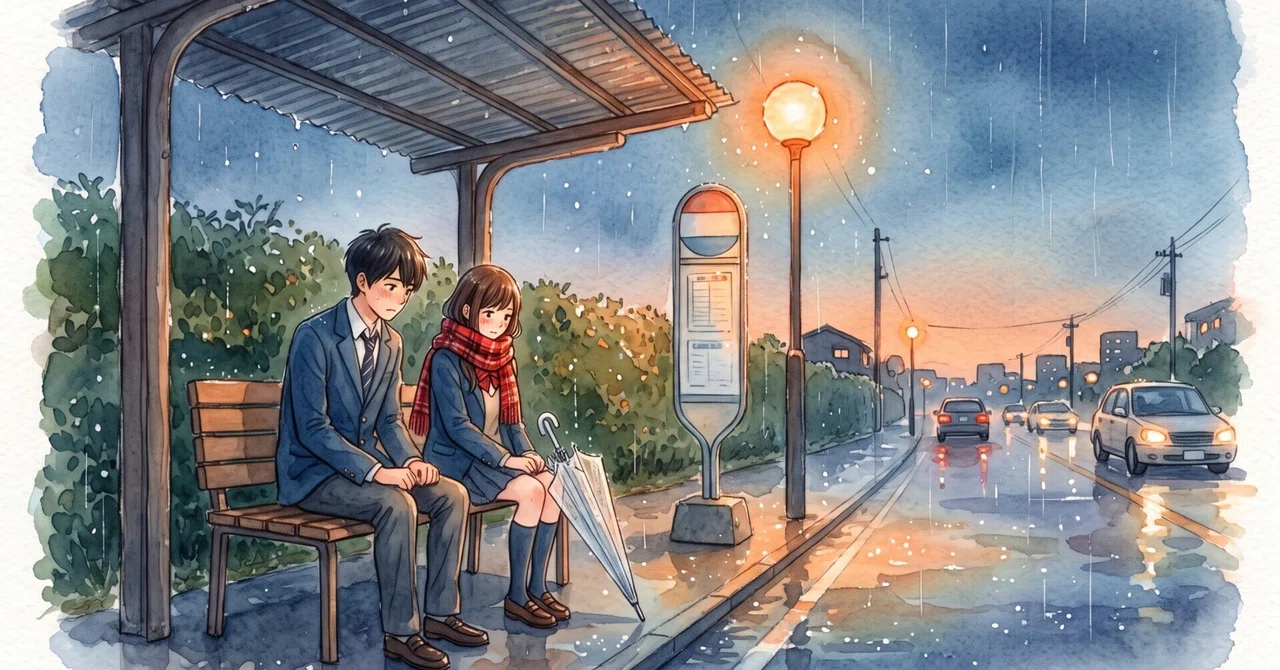 Bus Stop After the Rain｜俺のnote