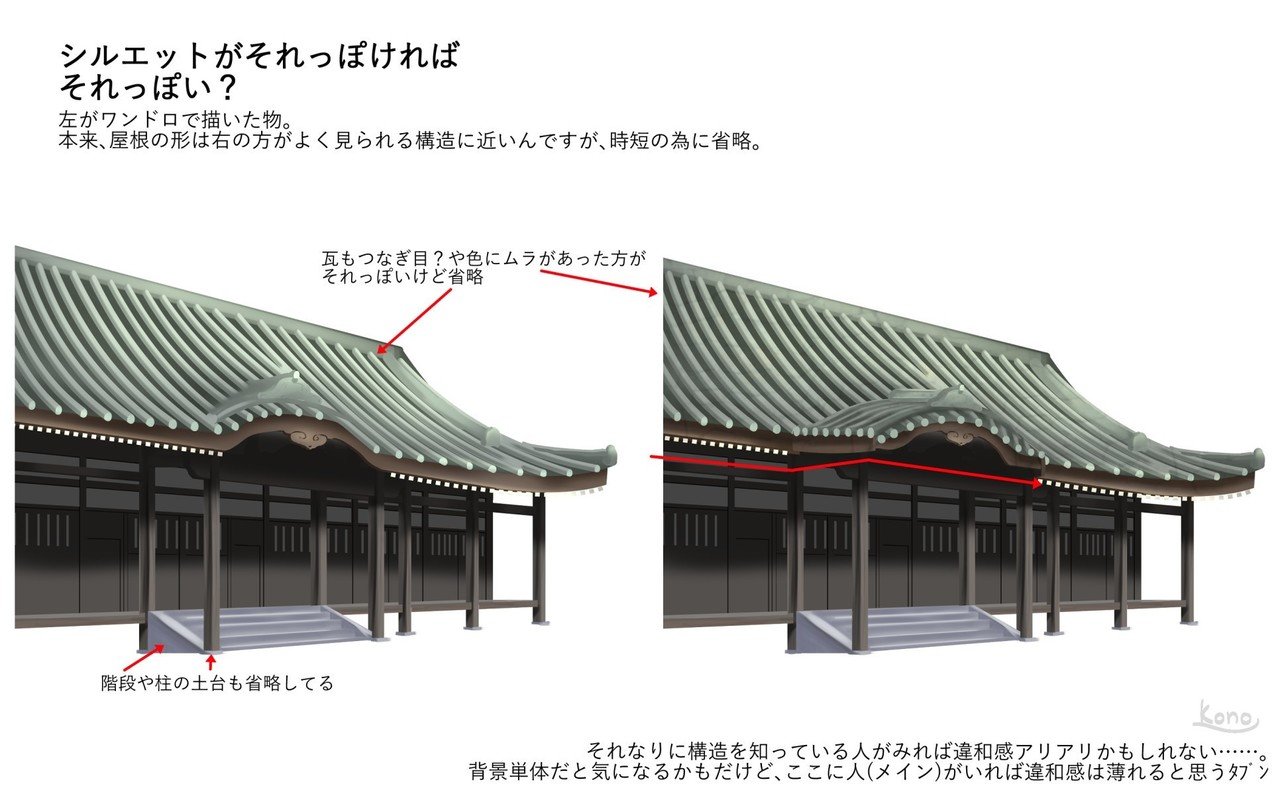 背景ワンドロ 寺の描き方 背景イラスト配布中 コノハ Note 背景ワンドロ 寺の描き方 背景イラスト配布中 コノハ Note