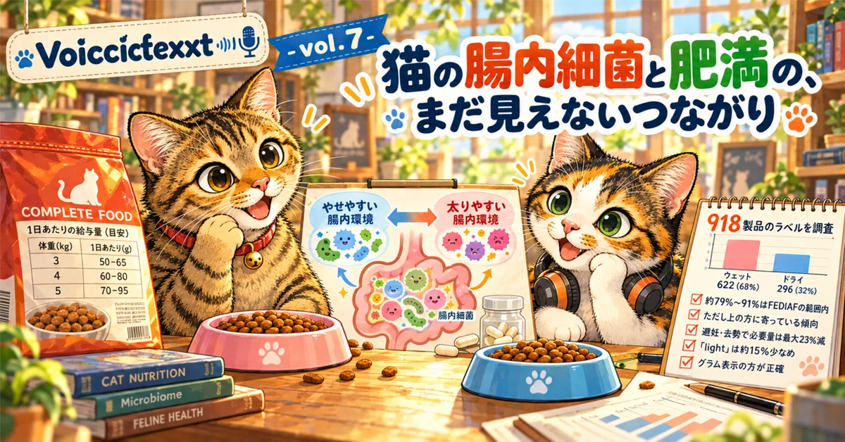 Voiccictexxt -vol.7- The still-unseen link between feline gut bacteria ...