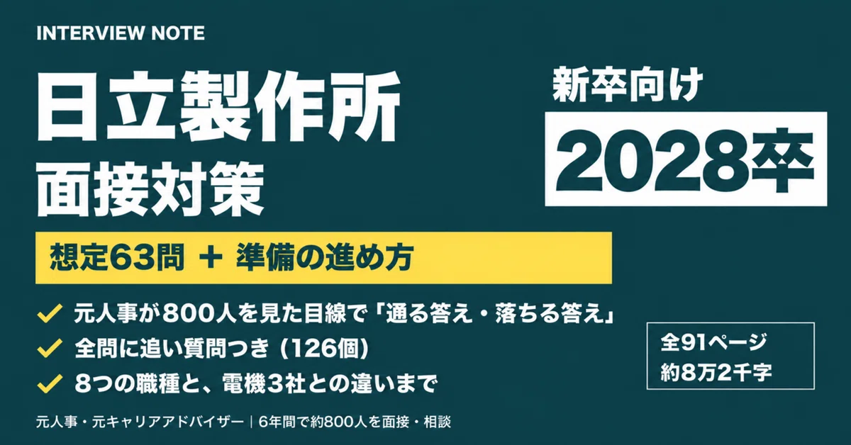 [Class of 2028] Hitachi, Ltd. Interview Preparation | 63 Expected ...