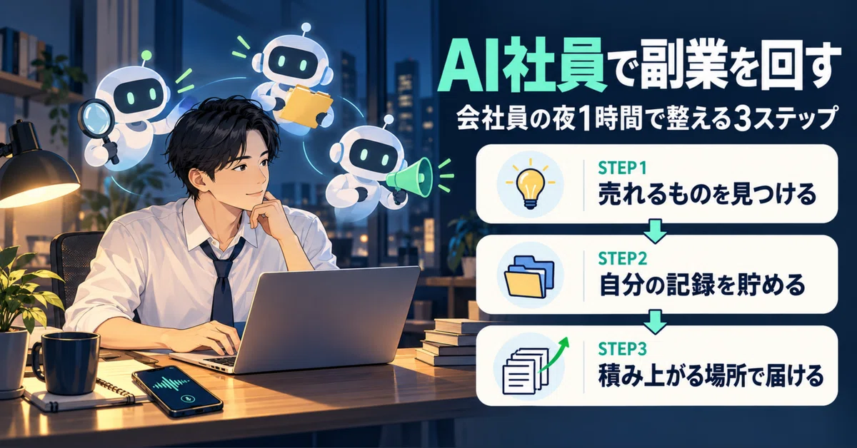 AI Side Hustle in 1 Hour a Night for Office Workers | 3 Steps to ...