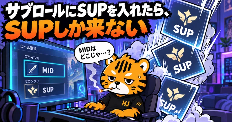 lol-lolあるある「サブロールにSUPを入れたら、SUPしか来ない」