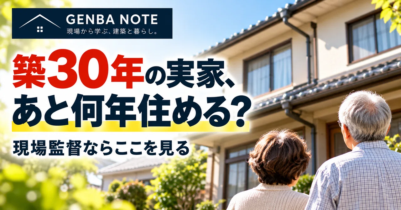 築30年の実家、あと何年住める？｜現場監督ならここを見る｜Genba Note