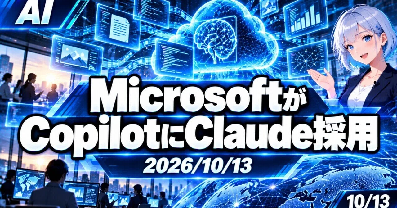 MicrosoftがCopilotにClaude採用、Anthropicへ年20億ドル超支払い見通し｜AIニュース 10/12｜Newsダイジェスト