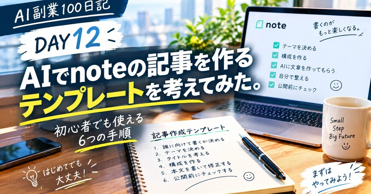 Day 12 | I tried creating a template for writing note articles with AI ...