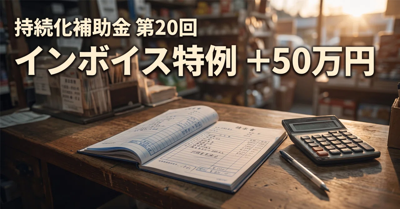 持続化補助金のインボイス特例|2023年に「仕方なく登録した」人こそ、上限が50万→10…