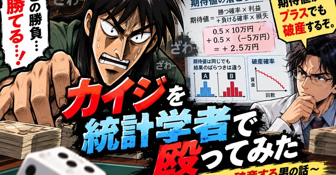 I tried hitting Kaiji with a statistician. The story of a man who goes ...