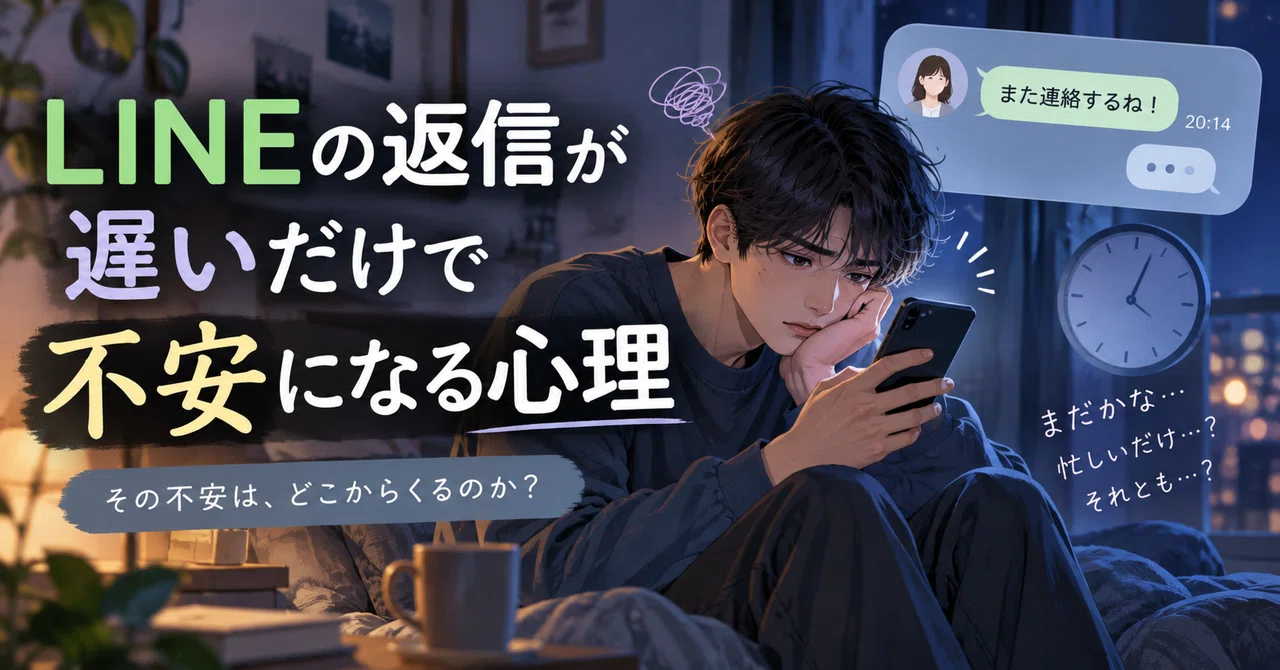 LINEの返信が遅いだけで不安になる心理｜嫌われたかも、と考えてしまうのはなぜ？｜calpis@適応障害2回休職した元SE