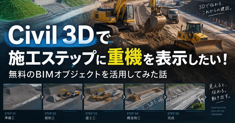 I want to display heavy machinery in construction steps in Civil 3D! A ...