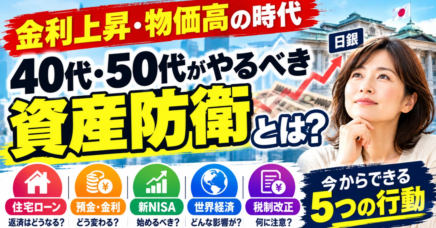 The Era of 1.25% Interest Rates: How People in Their 40s and 50s Should Think About Protecting Their Money Now | How to Manage New NISA and Home Loans Effectively