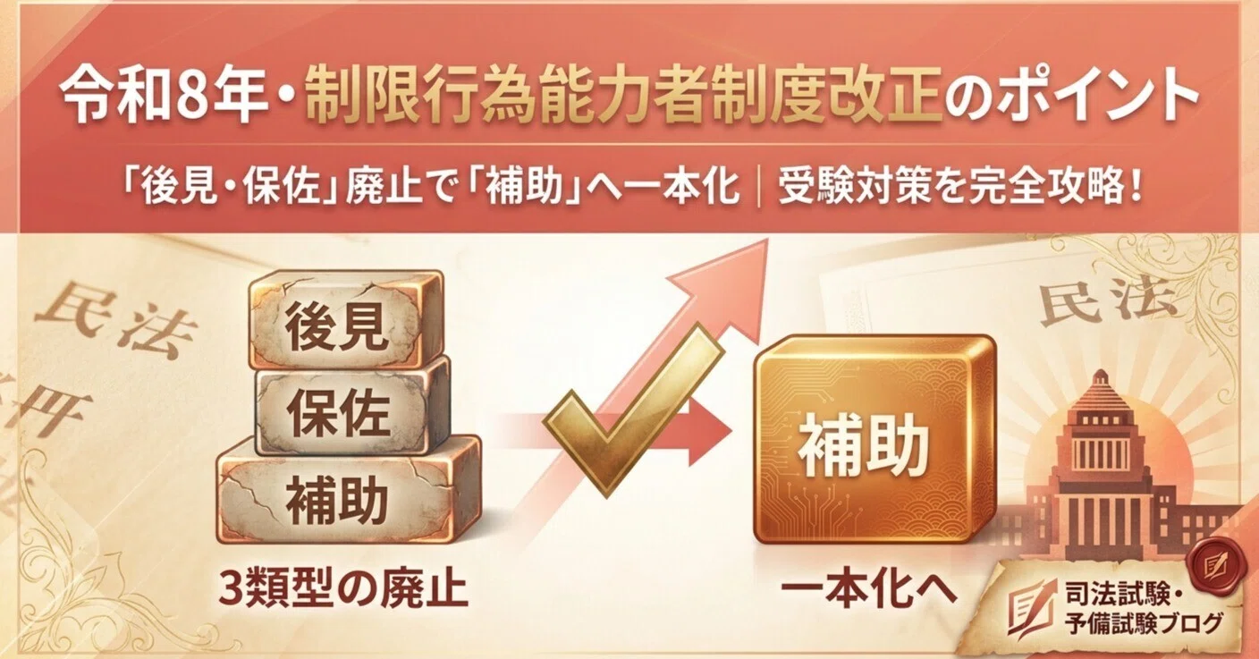 kkk2020改正民法準拠 民法大改正】令和8年・制限行為能力者制度の改正を徹底解説！受験対策