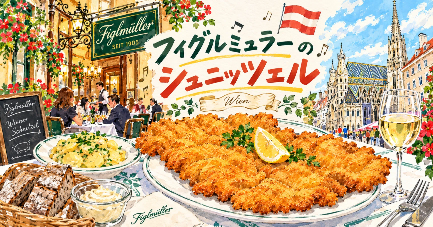 ウインナーシュニッツェル 40周年　限定品 ウィーングルメ紀行②フィグルミュラーのシュニッツェル｜つづな