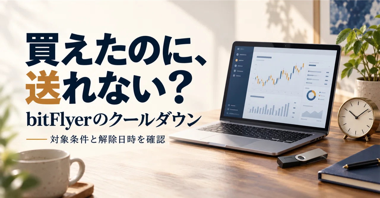 bitFlyerで買えたのに送れない? クールダウンの対象と解除時刻を確認する