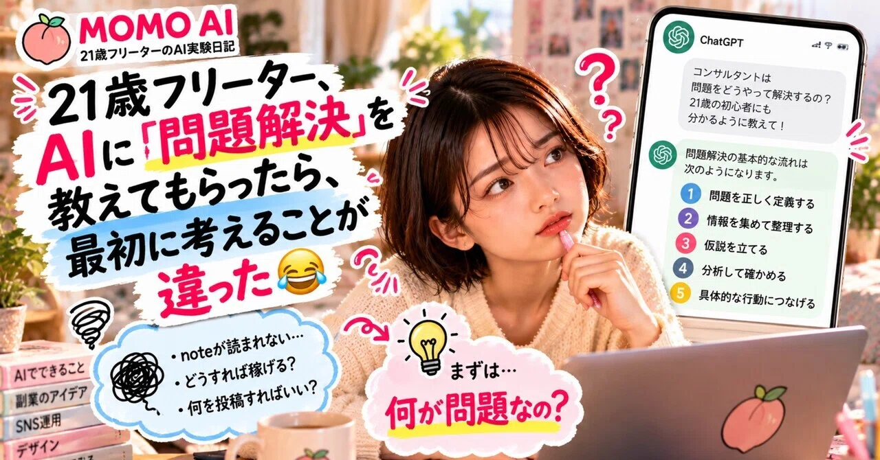 A 21-year-old part-timer, I asked an AI to teach me 'problem solving ...