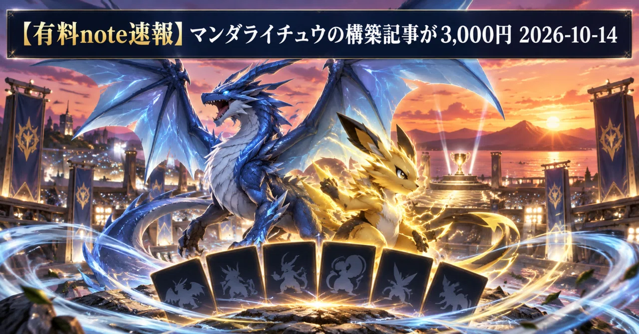[Paid Note Flash Report] Salamence-Raichu Team Build Article for 3,000 ...