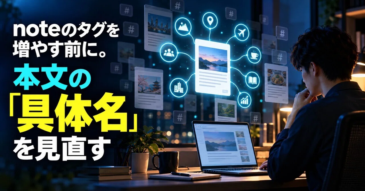 Before adding more note tags, review the 'specific names' in your text｜ショウ