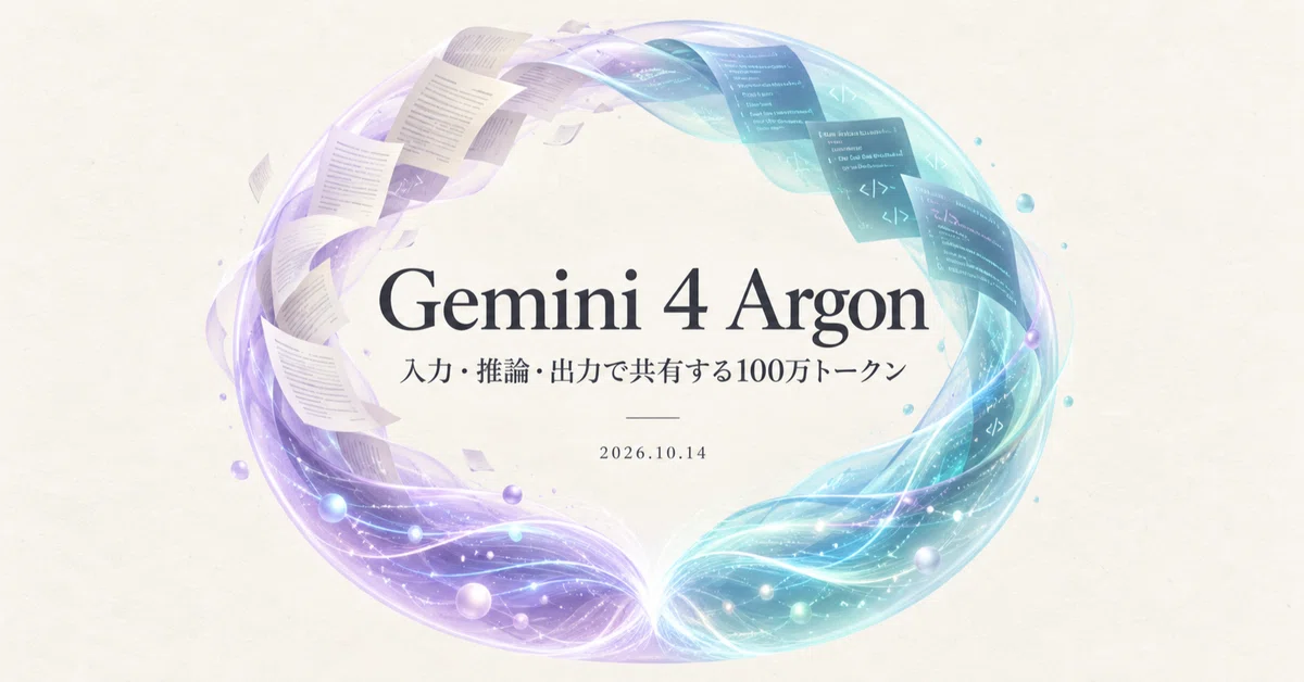 [October 14] Gemini 4 Argon Released | 1 Million Tokens Shared Across ...