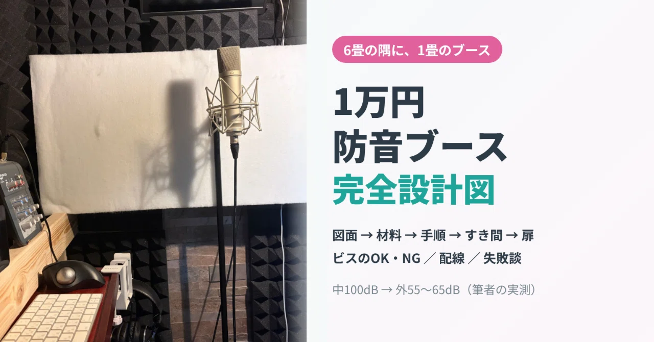 10,000 Yen Soundproof Booth Complete Blueprint | Drawings, Materials ...