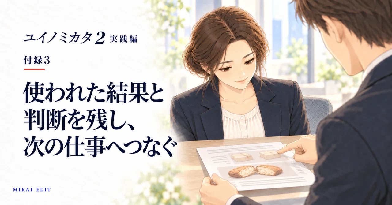 Yui no Mikata 2 Practical Edition | Appendix 3: 'Preserving Results and ...
