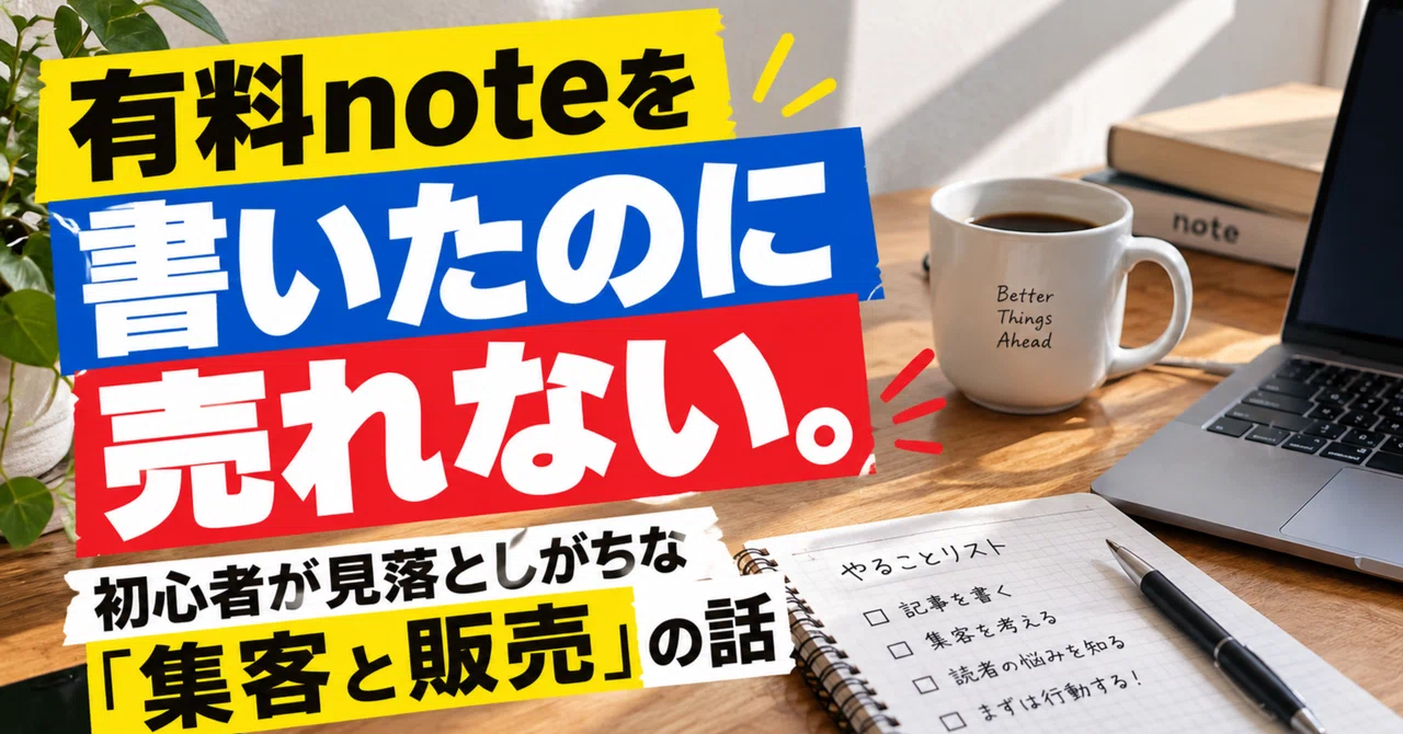 有料noteを書いたのに売れない。初心者が見落としがちな「集客と販売」の違い｜ゆずママ｜育児中でも1日30分でnote収益化