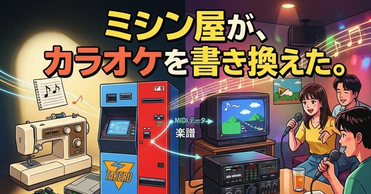 A sewing machine company rewrote karaoke. — From the corner of a snack ...