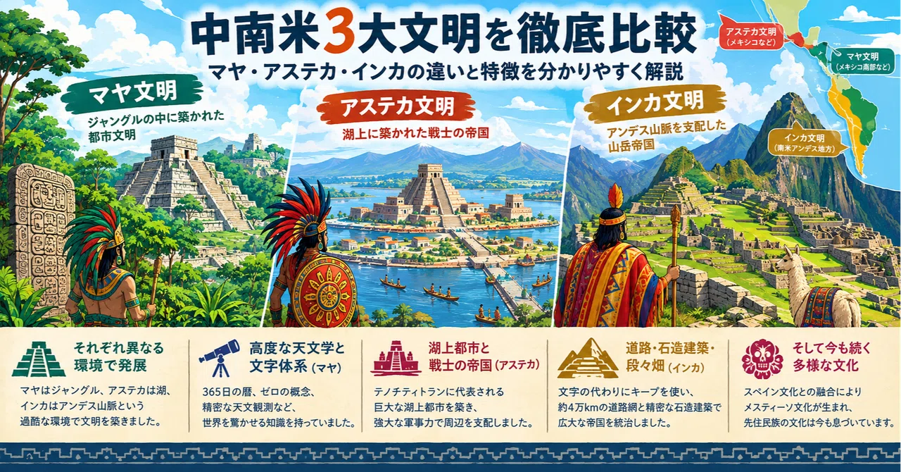 A Thorough Comparison of the Three Great Civilizations of Latin America ...