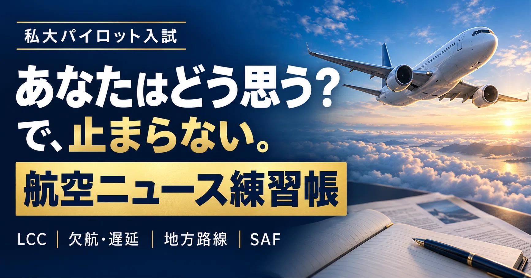 あなたはどう思う？」で止まらない。私大パイロット入試・航空ニュース