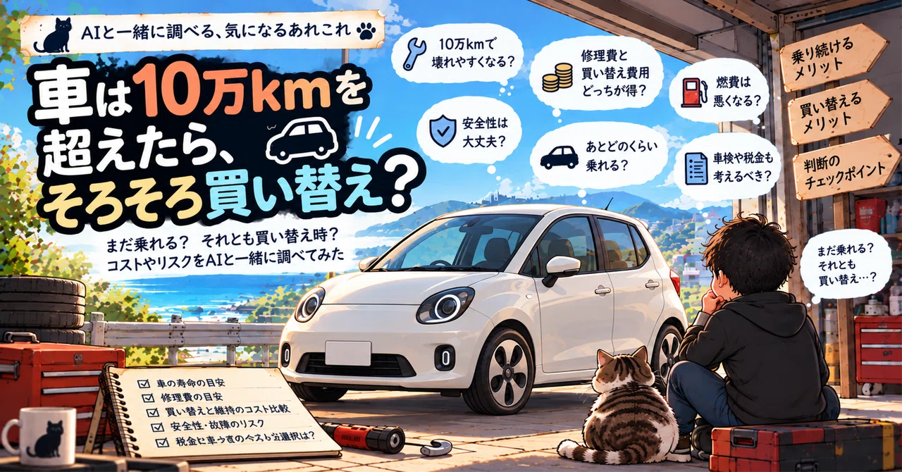 Is it time to replace your car once it exceeds 100,000 km?｜くろねこ3