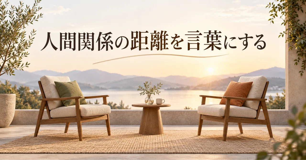 Putting the Distance in Human Relationships into Words｜KATSUHIRO