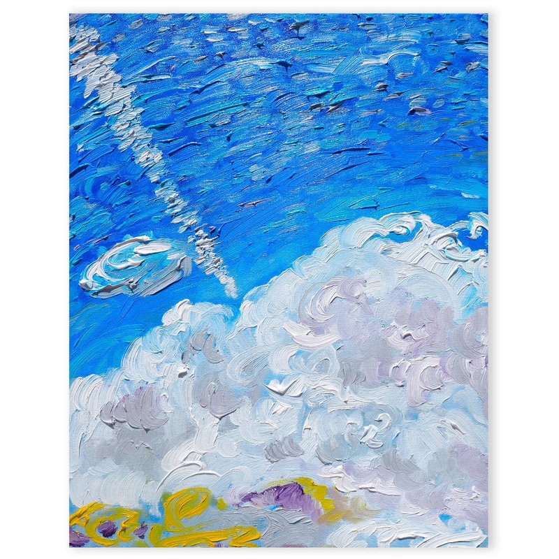 夏の空と雲の絵の販売を開始しました 芸術 絵画 立夏 Rikka 雨星立夏 Note