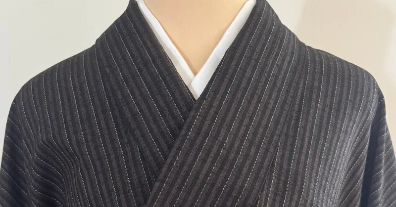 砺波静子作紬着物