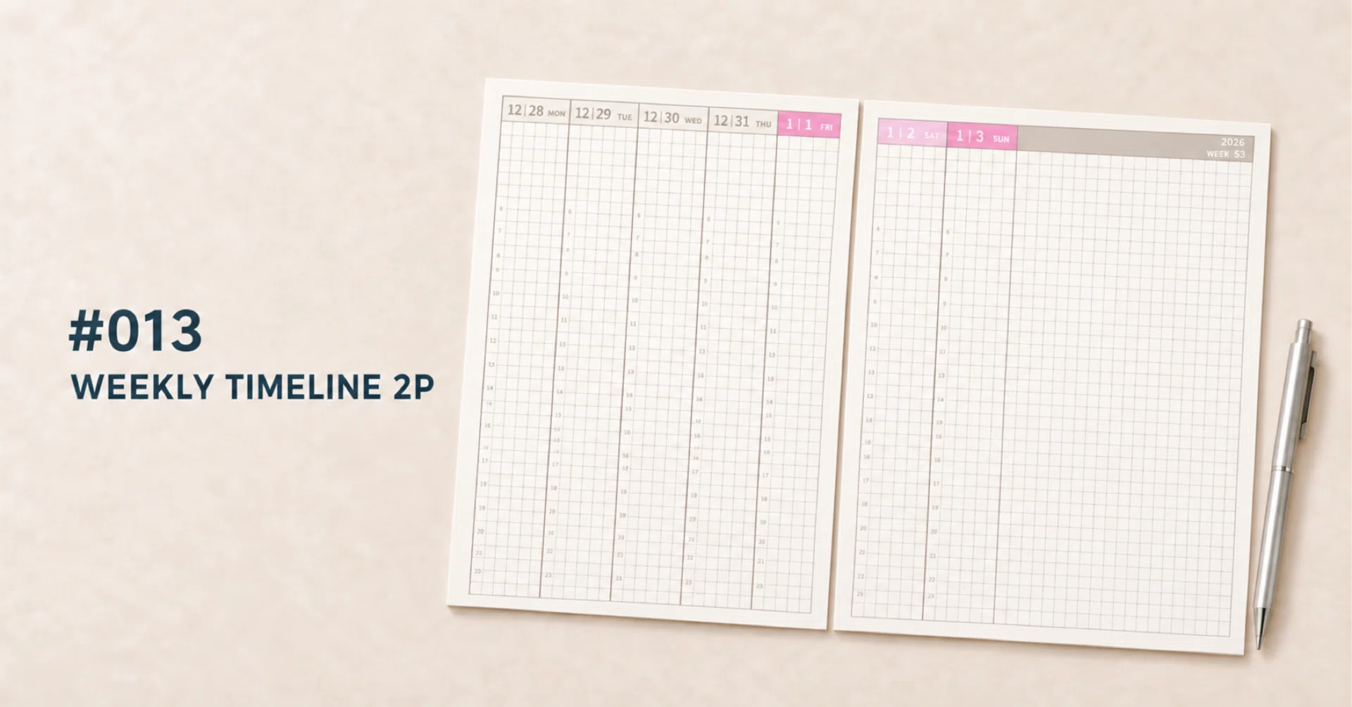 Combine weekly schedule and free notes. Spread timeline refill [PSP Lab ...