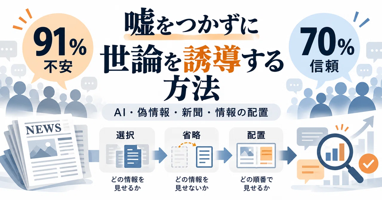 How to Influence Public Opinion Without Lying｜世界の解像度を上げるノート