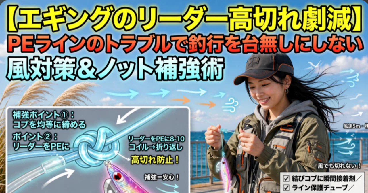 【Drastically Reduce Eging Leader Break-offs】Wind Countermeasures & Knot ...