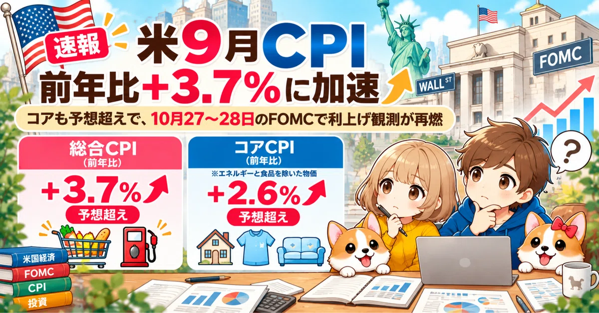 [Breaking] US September CPI accelerates to +3.7% year-on-year. Core ...