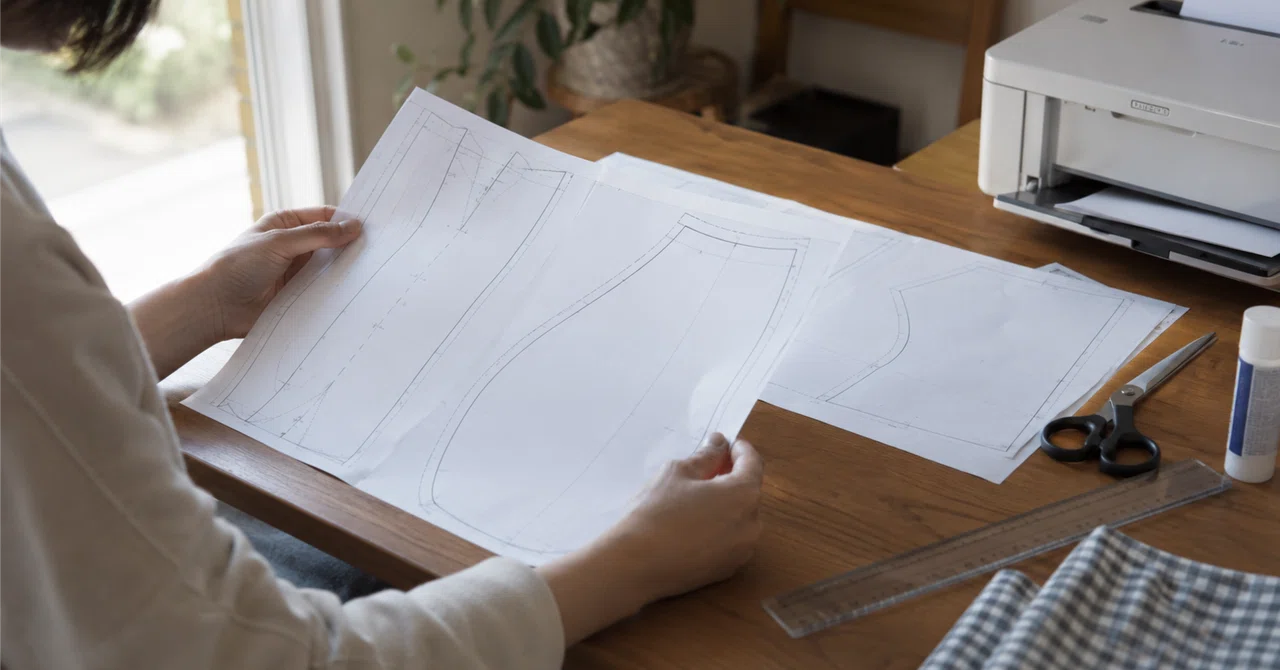 Check print size and seam allowances before cutting PDF patterns｜dino@毎日投稿