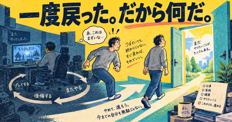 一度ゲームに戻った。だからって、明日まで差し出すな