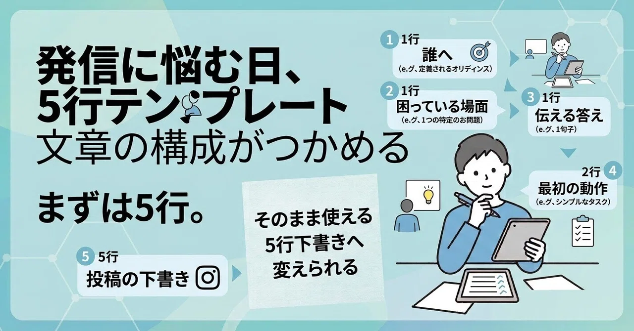 For those who don't know what to write: A '5-line template' to use on ...