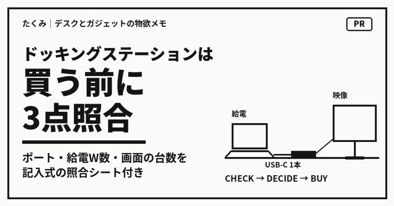 The "Three-Point Check" Before Buying a Docking Station: A Fill-in-the ...