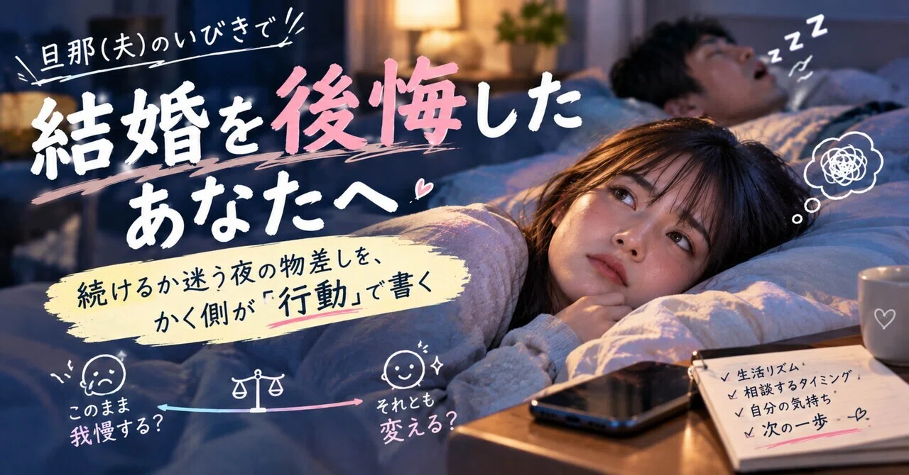 To You Who Regret Your Marriage Due to Your Husband's Snoring | A ...