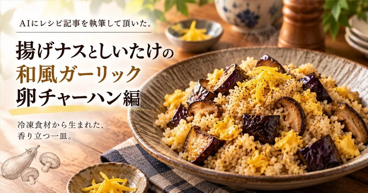 I had an AI write a recipe article. Japanese-style garlic egg fried ...