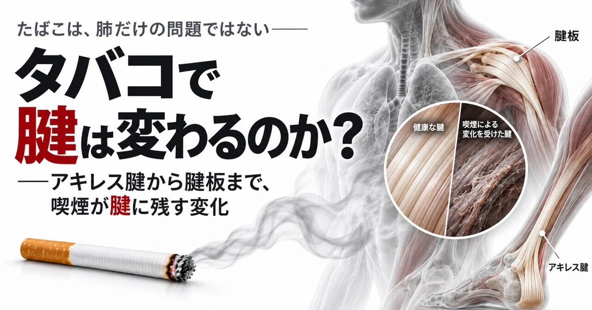 Does Smoking Change Tendons? From Achilles Tendons to Rotator Cuffs ...