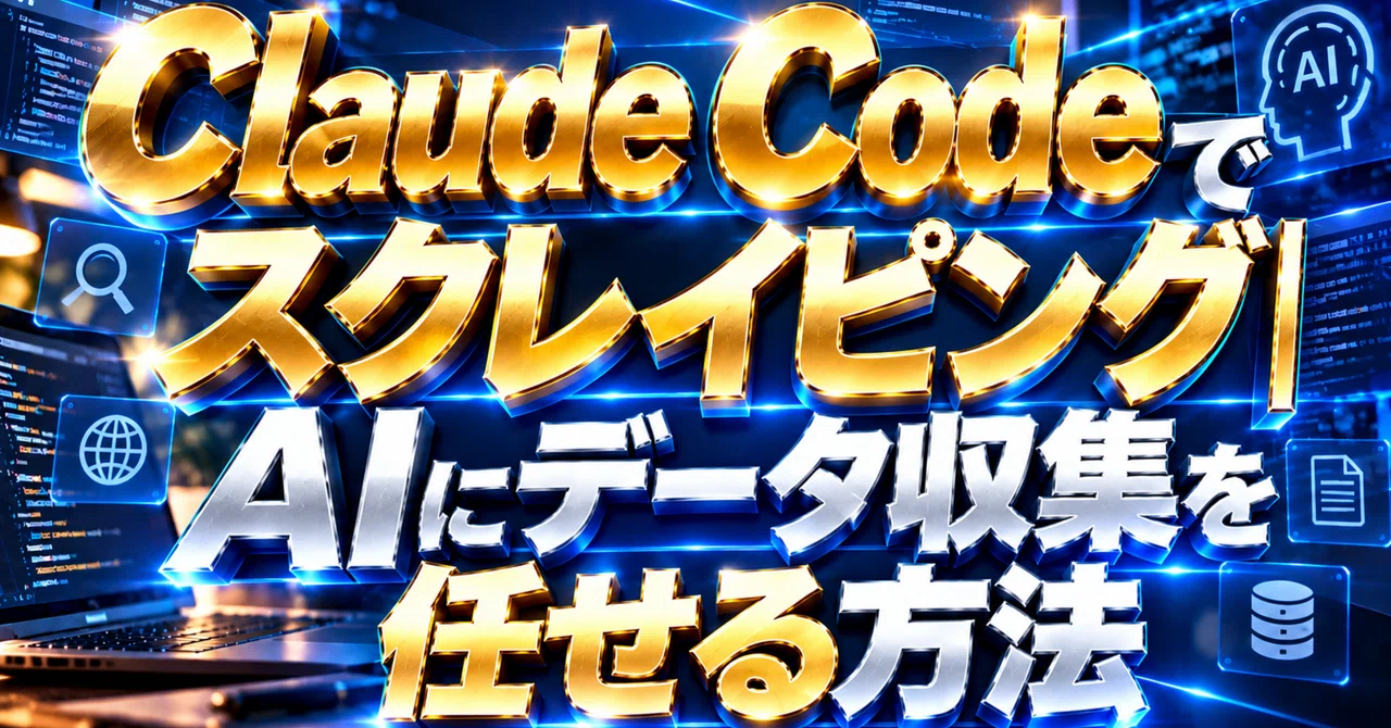 Scraping with Claude Code | How to Delegate Data Collection to AI｜たかし🔆AI副業