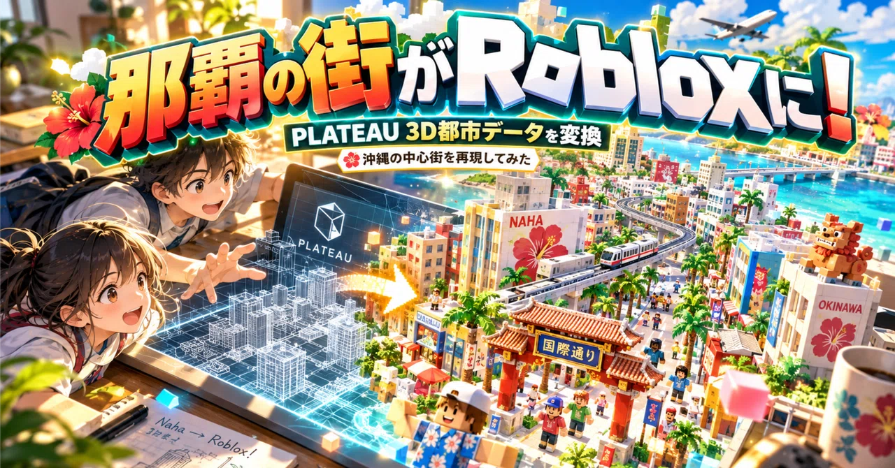 Naha City Appears in Roblox! Converting MLIT's PLATEAU 3D City Data to ...