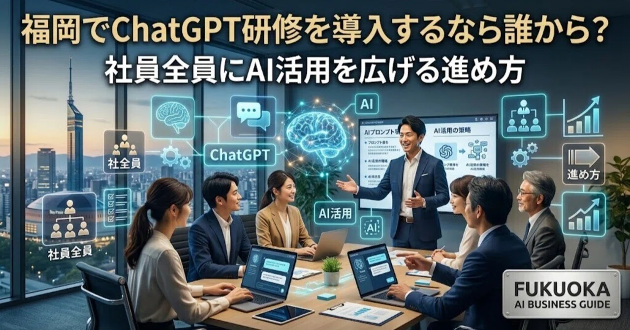 Who Should Start ChatGPT Training in Fukuoka? How to Expand AI ...