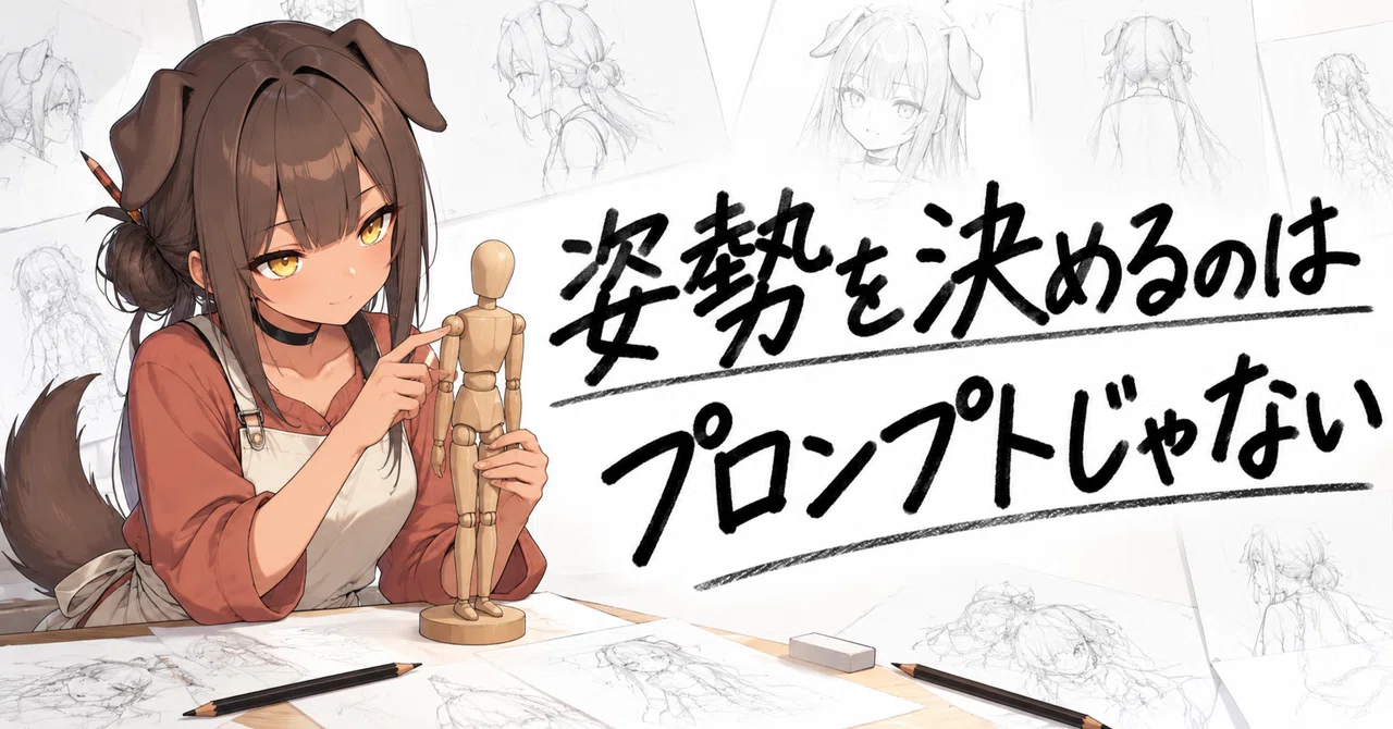 ControlNetを使うとプロンプトで姿勢が変わらない｜「まっすぐ立つ」と書いても、下…
