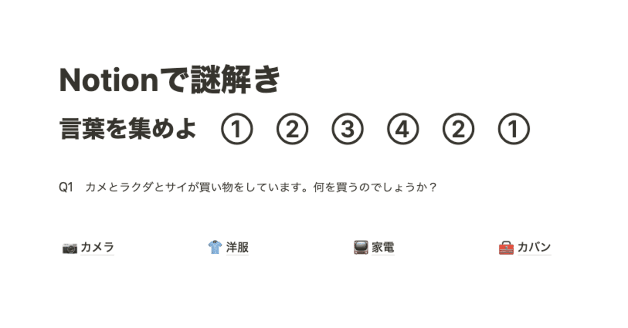 Notionで謎解き わかりみ商店 Note