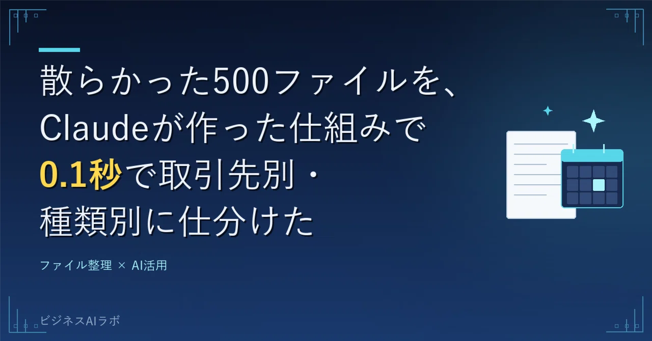 I sorted 500 cluttered files by client and type in 0.1 seconds using a ...