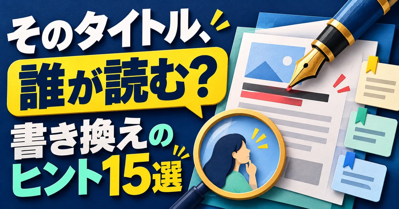 そのタイトル、誰が読む？noteの見出しを書き換える15のヒント
